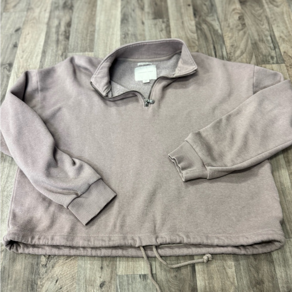 American‎ Eagle Mauve Cropped 1/4 Zip Pullover Women's Small